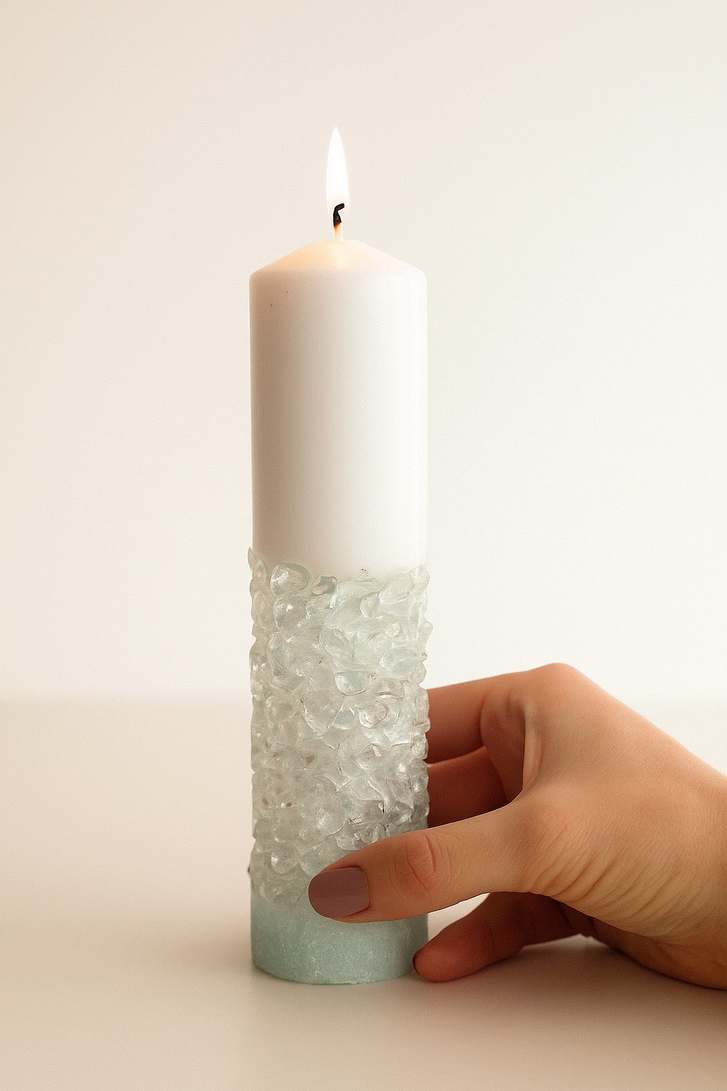 Vela inspirada em cristais