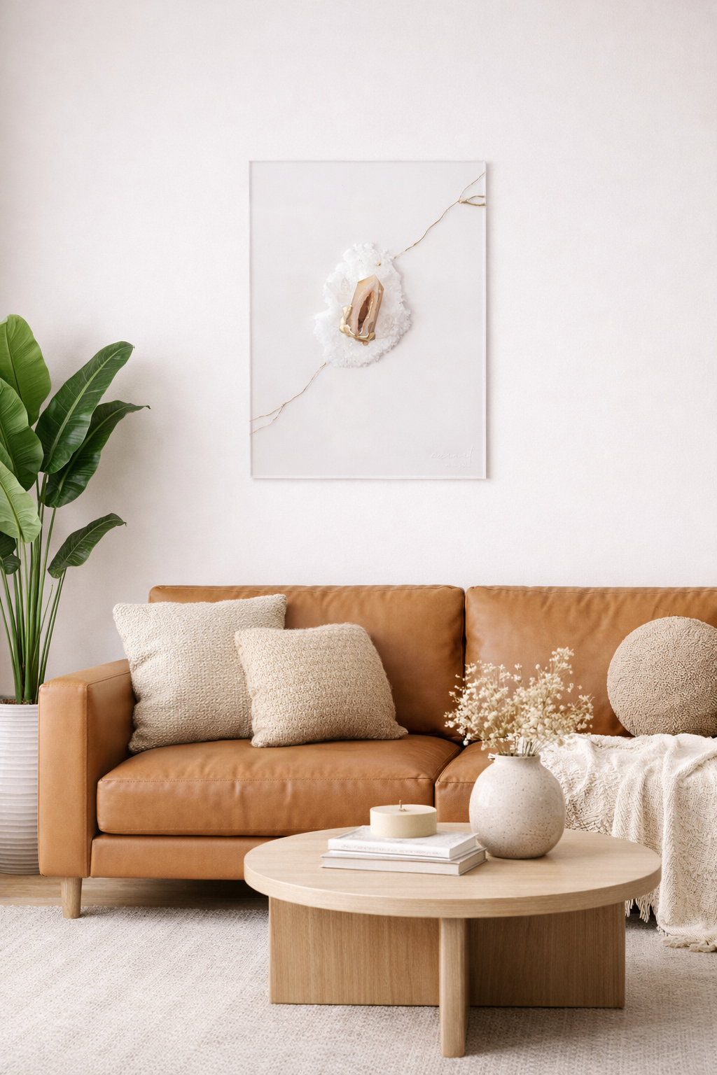 QUADRO ÁGATA SOLAR COM QUARTZOS ✨