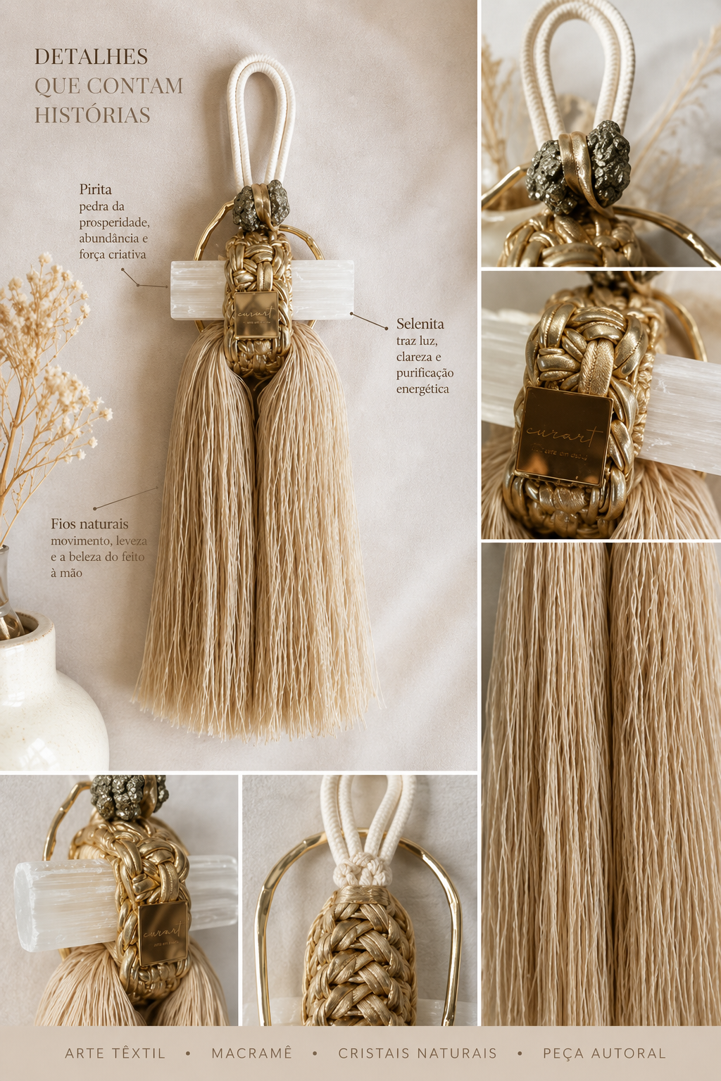 Alma Textil com Pirita e selenita