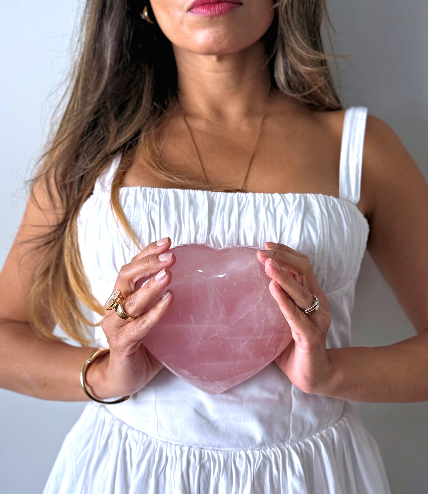 CORAÇÃO GRANDE DE QUARTZO ROSA - O CRISTAL DO AMOR INCONDICIONAL