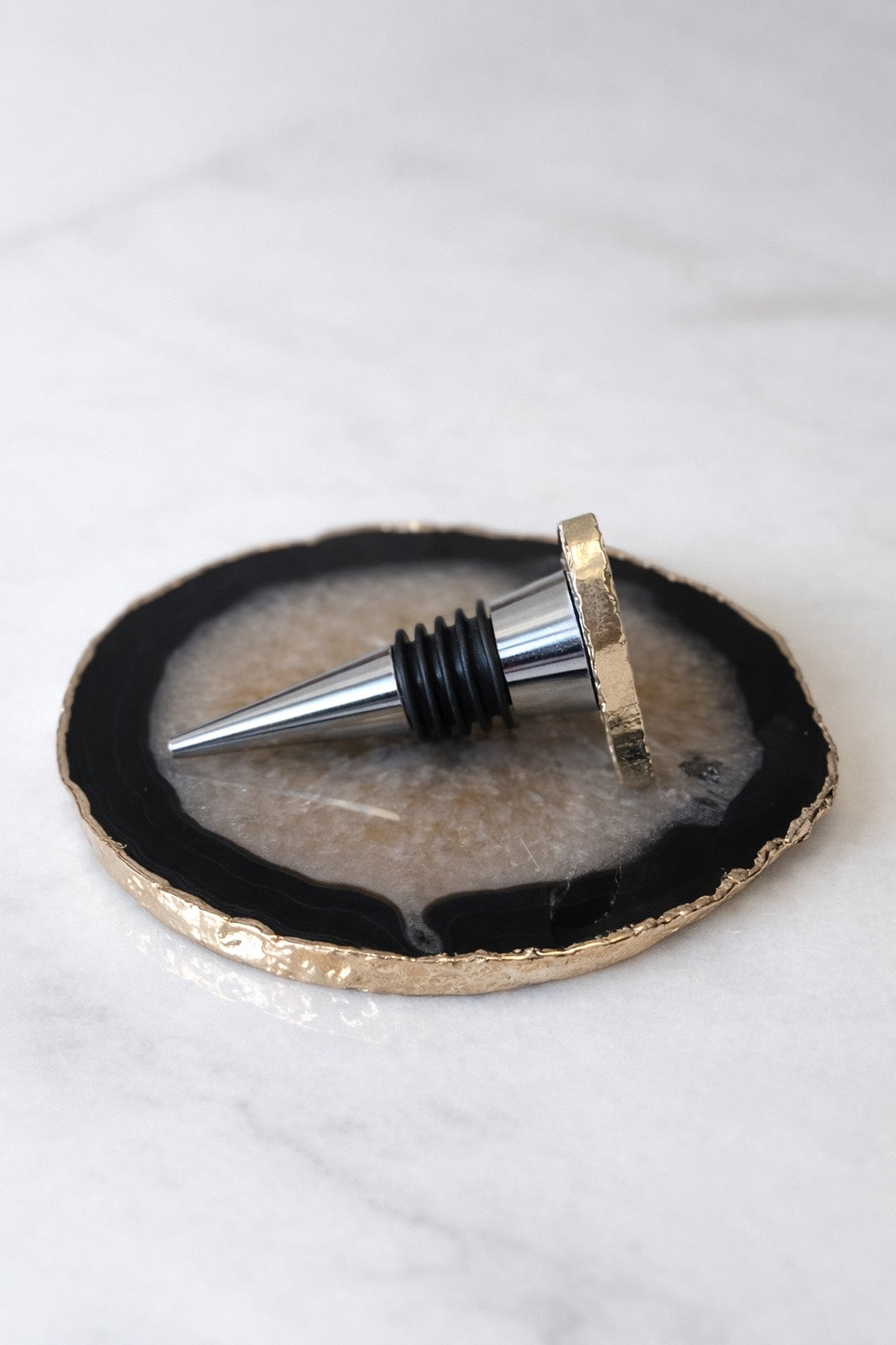 CONJUNTO  BANDEJA + STOPPER DE VINHO