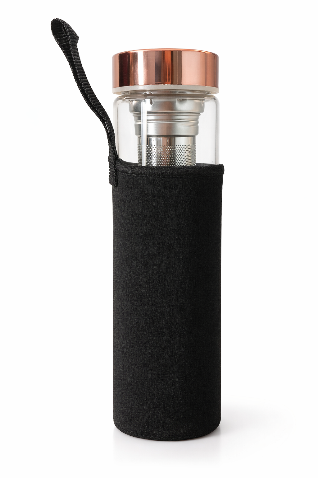 GARRAFA INFUSORA - QUARTZO TRANSPARENTE ROSE GOLD