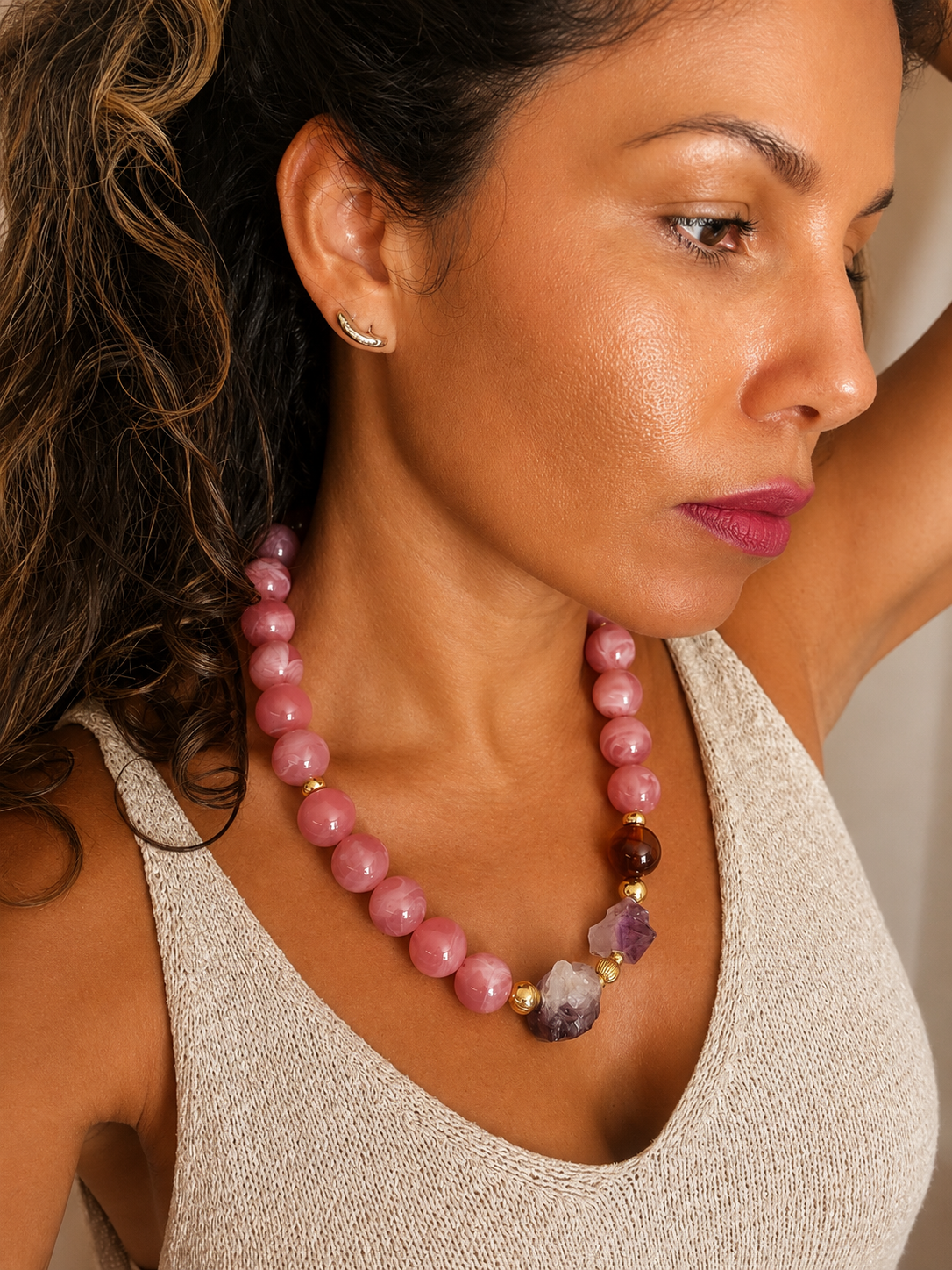 COLAR AURA ROSA