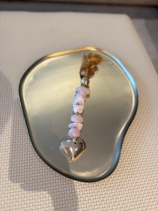 ADORNO COM QUARTZO ROSA